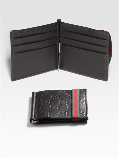 mannen portemonnee gucci|Gucci money clip wallet.